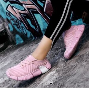 Pink Knit Style Sneakers